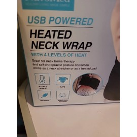 NuvoMed New Heated Neck Wrap, USB powered, 4 levels of heat, neck support