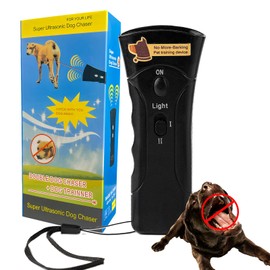 Dog Bark Deterrent Devices, Ultrasonic Anti Barking Device for Dogs, Barks No More Dog Training Device, Stop Dog Bark Control Deterrent Device Indoor Outdoor, Safe for Human & Dogs, Contains battery