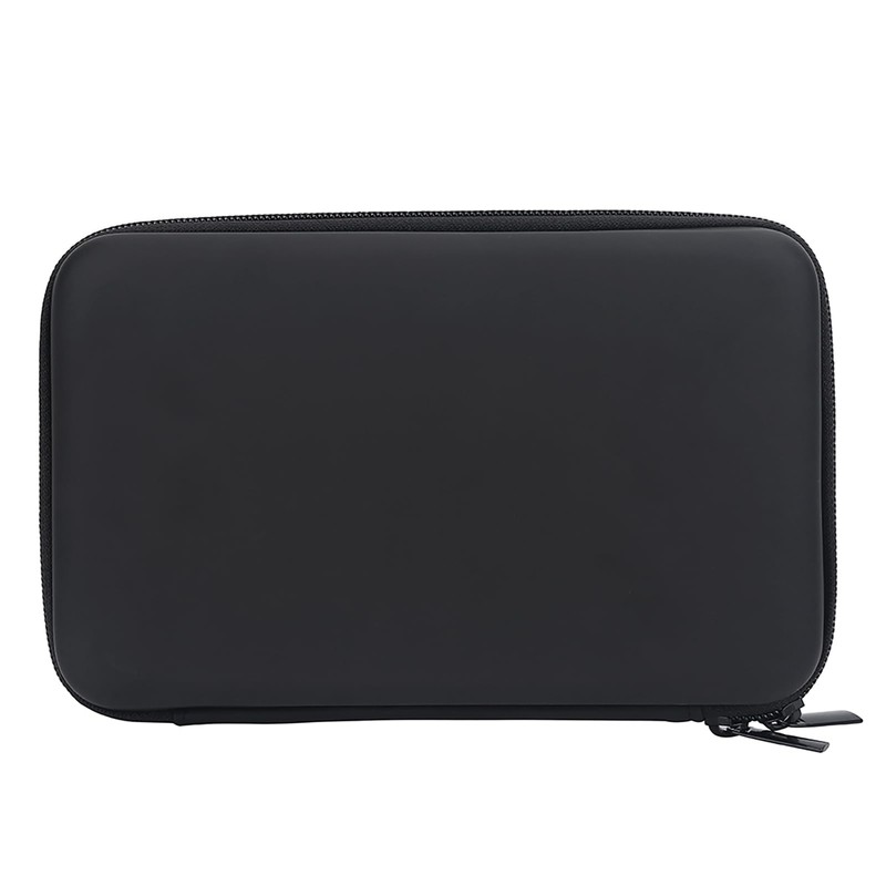 Black Soft Harmonica Carrying Case with Zipper, PU Leather Fabric,