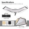 RAUBAY Quick-Open Curved Reflector, U-Shape Clamshell Light Reflector with 48in