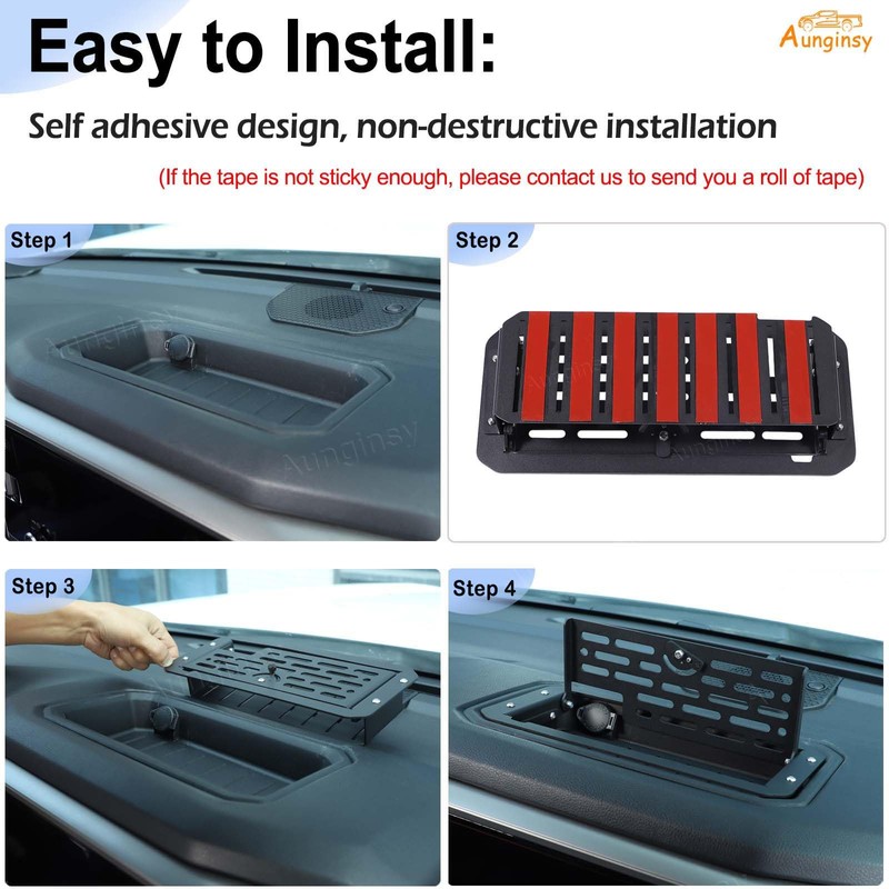 Aunginsy Center Console Dash Storage Tray Compatible with Toyota Tundra/Sequoia