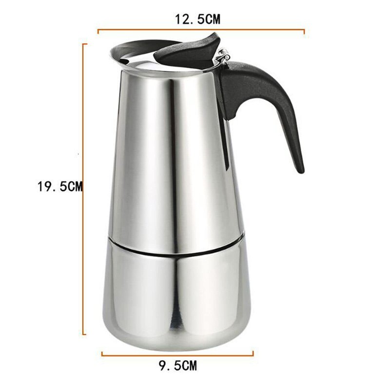 Xuthusman 200ml/300ml/450ml Mocha Coffee Pot+Electric Stove Espresso Coffee Maker Stainless