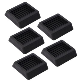 Caster Stoppers, Set of 5, Caster Chair, Caster Fixing, Vibration Absorption, Scratch Prevention, Anti-Slip, Soundproof, Wheel Chock, Furniture Wheel Fixing, Black, Furniture Fixing, Earthquake