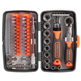 38-in-1 Ratchet Box, Ratchet Set for Socket Wrench, Ratchet Box for Repairing Furniture, Car, Computer, Electronics