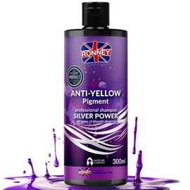 RONNEY Purple Shampoo for Blonde Hair | Professional No Yellow Blonde Shampoo for Bleached Hair, Eliminate Brassy Tones & Yellow Tint | Silver Shampoo for Grey Hair that Lightens & Add Shine | 300 ML