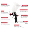 RRJ LVLP Spray Gun R500 Air Paint Sprayer Gun Kit,