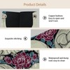 2 Pack Tissue Box Cover Holder, Skulls Roses Flowers Rectangle