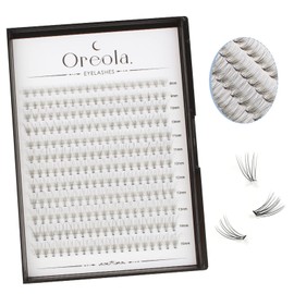 Oreola Individual Lashes Clusters for Eyelash Extensions Reusable Fake Lashes Wispy Fluffy 0.07D 8-15mm Cluster Eyelashes 228PCS 10D Mixed Length for Beginners