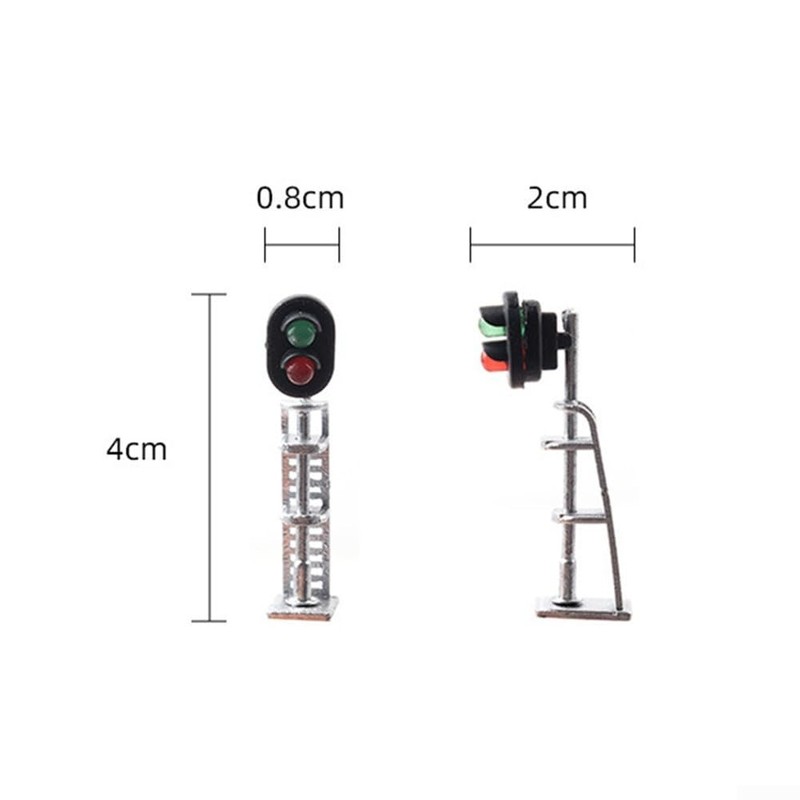 3 Pieces Model Railway N Scale 1:87 Track Signals 2