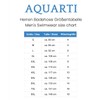 Aquarti Men's Swimming Trunks Short Sporty Stripes, 11307 dark blue/blue,