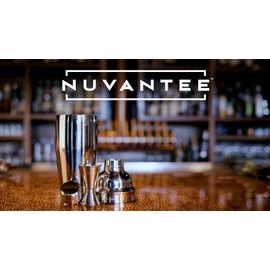 Cocktail Shaker Set - Premium Bar Kit with Free Measuring Cup - Cocktail Recipes Brochure - 0.7 L Professional Stainless Steel Cocktail Shaker - Martini Shaker, Mixer with Strainer