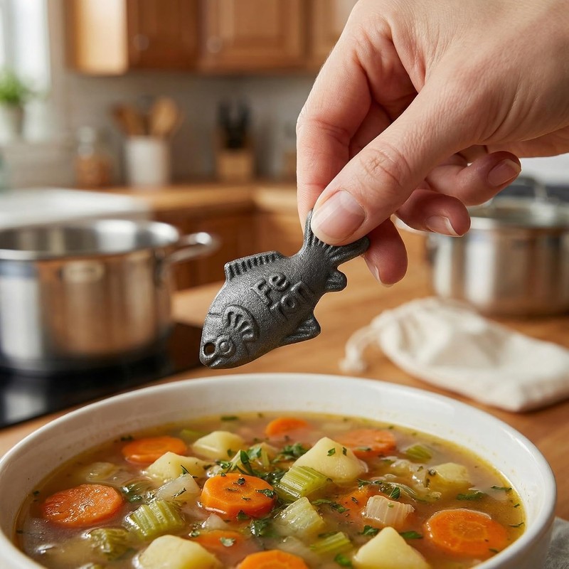 Pez de Hierro para Cocinar Alimentos y Bebidas, Suplemento Natural