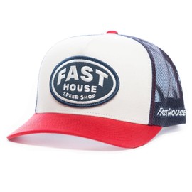 FASTHOUSE Archie Hat (Off-White/Red, One Size)