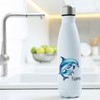 GRAZDesign Thermal Water Bottle with Name Maritime Two Dolphins Motif