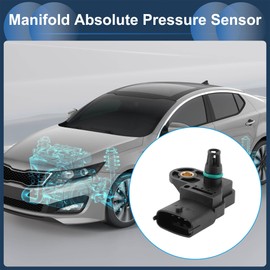 INFINAUTO Air Intake MAP Pressure Sensor, Manifold Absolute Pressure MAP Sensor for Fiat Punto 1999-2012, for Fiat Bravo MK II 2009-2016 Black 1 Pcs