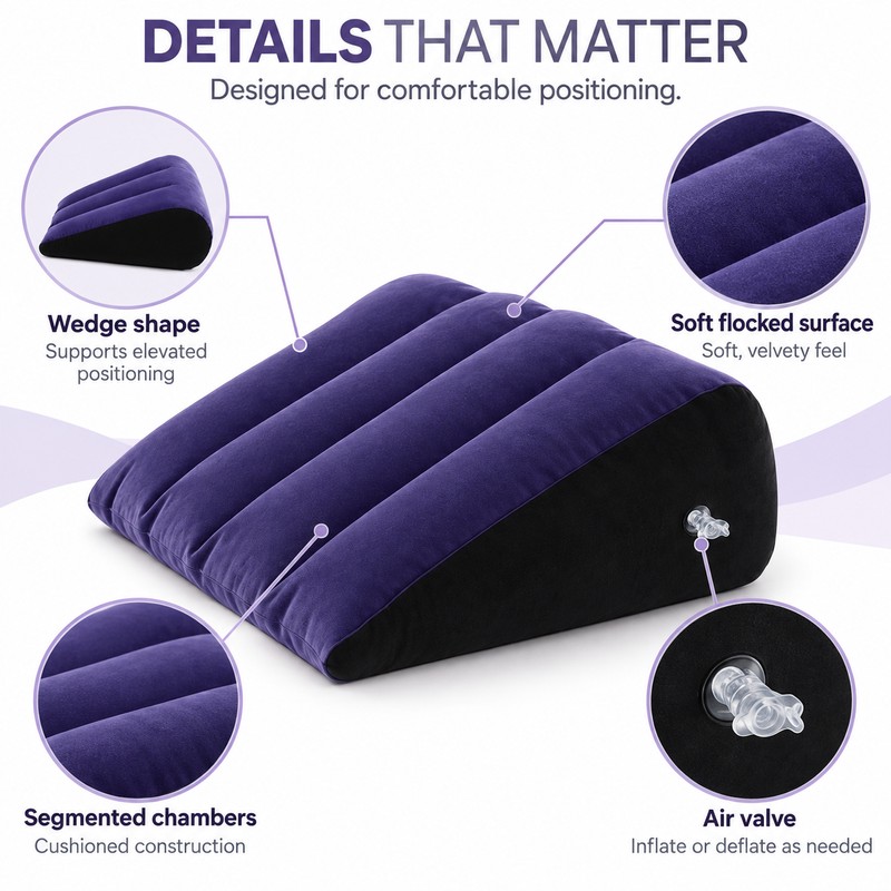 Inflatable Wedge Pillow for Travel & Rest – Portable Body