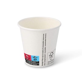 BIOZOYG Paper Cups 50 ml / 2 oz, Diameter 50 mm, White - Cups for Hot Drinks - Coffee Cups to Go Made of Cardboard - Disposable Cups, Alternative to Styrofoam Cups