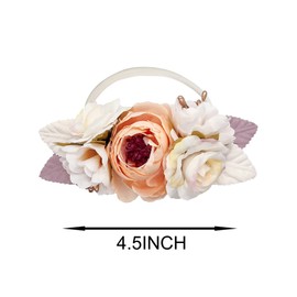 BGFKS Layered Butterfly Tulle Tutu Dress for Baby Girls,Toddler Girl Princess Dress with Flower Headband(Peach,12 Months)