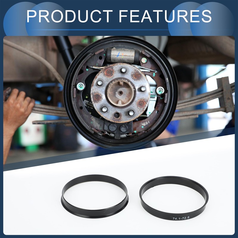 INFINAUTO Hub Centric Rings,72.6mm ID 74.1mm OD Car Wheel Hubrings