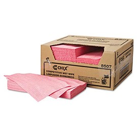 Two Pack of - Chicopee CHI 8507 Chix 24" Length, 11.5" Width, Pink Diamond Pattern Wet Wipe, White/Pink