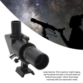 ciciglow 6X30 Finder Scope Right Angle Optical Viewfinder 120mm Focal Length FMC Multilayer Coating Guide Scope with Mount for Astronomical Telescopes