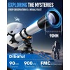 Telescope,90mm Aperture 900mm Professional Refractor Telescope,Magnification 450X High Powered Telescope,Telescopes