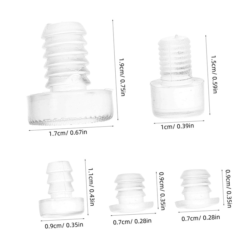Gadpiparty 50pcs Transparent Rubber Bumpers with Stem Slip Pads for