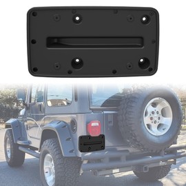 KEWISAUTO License Plate Frame for Wrangler 97-06, Rear License Plate Bracket Holder Cover for Jeep Wrangler TJ 1997-2006 Accessories (1PCS, Replace #55174994)