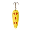 Lucky Strike Bait Works Devil Bait Spoon Fishing Lure for Salmon, Designed in Canada (Size 2.5, Yellow Red Diamond Nickel)