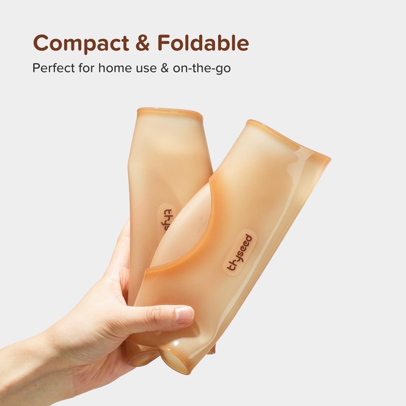 thyseed Ultra Thin & Light Waterproof Silicone Bibs for Babies