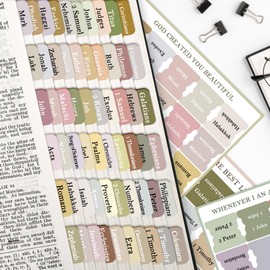 Vitoler Bible Tabs,75pcs Bible Index Tabs,Bible Tabs for Women & Men,Boho Theme Bible Accessories for Bible Study Supplies