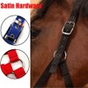 Adjustable Horse Halter, Equestrian Horse Riding Headcollar with Satin Hardware,