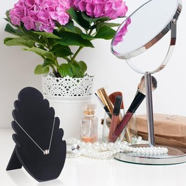 WKRTDY Black Velvet Jewellery Stand - Chain Holder & Organiser for Necklaces - Elegant Jewellery Display for Dressing Table - Space Saving Jewellery Storage - Pack of 1