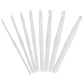 ZXUY Crochet Hooks Set 3.0-12.0mm Ergonomic Soft Touch Handles Crochet Hook Set  for Crocheting Lace, Doilies,Socks,Shawl,Gloves,Scarf,Sweaters and Bags (White 9Pcs)