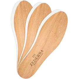 Zederna Cedar Wood Shoe Insoles Men & Women, 3 Pairs of Foot & Shoe Odor Eliminator Inserts, Very Effective Shoe Odor Absorber, Against Sweaty Feet. Cedar Shoe Soles, Foot Deodorant US M11.5/ W13/EU45