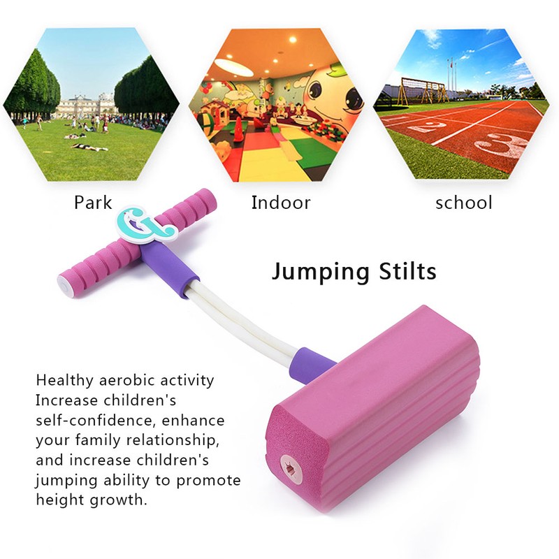 Outdoor Sports Jumping Stilts Toy with Lighting Sound Interactive Game