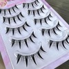 False Eyelashes, Natural, 5 Pairs Popular Transparent Axis Soft Core