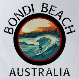 CafePress Bondi Beach Australia (With Black Lettering) 13"x13" Reusable Grocery Shopping Sling Tote Bag