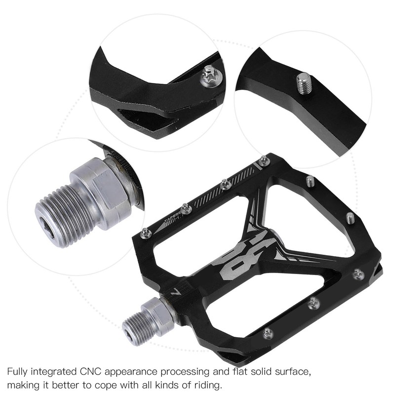 Enlee 2pcs Mountain Bike Pedals NonSlip DU Bearing Lightweight Bicycle