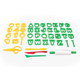 Jovi P7AN Modelling Accessories Cutting Tools Alphabet + Numbers 1 Roll and 1 Scissors Modelling Tools Set Colorful