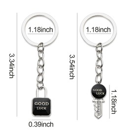 Lock and Key Keychain for Couples Matching Gifts Ideas Black Good Luck Keychains for Women Best Friend Birthday Gifts for Mens Key and Lock Key Ring for Mother Daughter BF and GF Matching Stuff