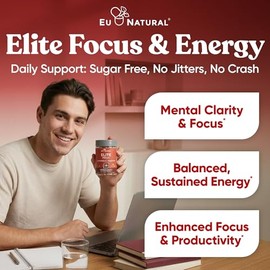 Eu Natural Cpsulas de Cafena con L-Teanina, Suplemento Alimenticio para Rutina Diaria, 60 Cpsulas Vegetarianas                                        