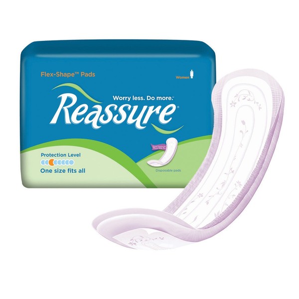 Reassure Flex-Shape Pads, Moderate Absorbency - 1 Case (180 Total Count)