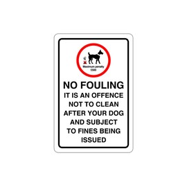 Safety First Display LTD No fouling person in charge of dog sign - 1.2mm Rigid plastic for indoor/outdoor usage (200mm x 150mm) Viewing Distance within 5m.