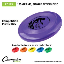Champion Sports Compeition Flying Disc - Single Assorted Color, 9.5 Inch (125 Grams)