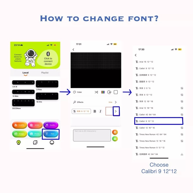 VBLab Wireless Bluetooth LED Name Badge Upgraded Rechargeable Name Tag