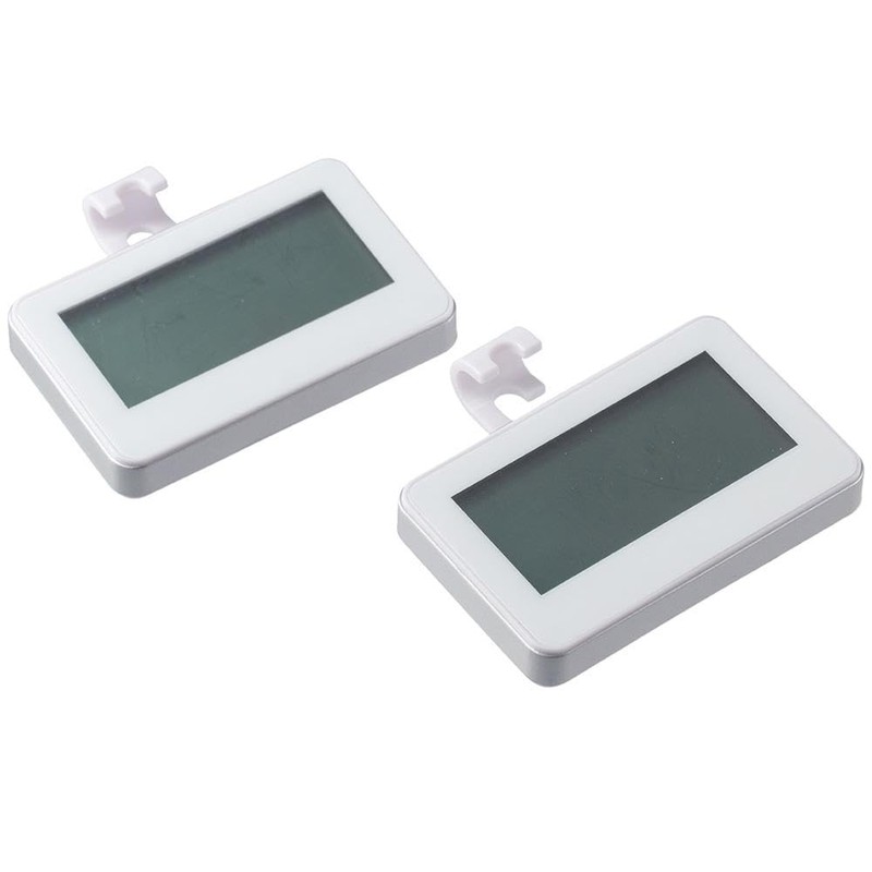 Fudeshe 2 Pack Refrigerator Thermometer,Digital Freezer Thermometer,Hook thermometer,with Large LCD
