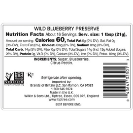 Tiptree Wild Blueberry Preserve, 12 Ounce Jar