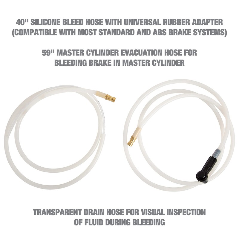 OEMTOOLS 22506 2L Vacuum Brake Bleeder Kit, Single-Person Brake Fluid