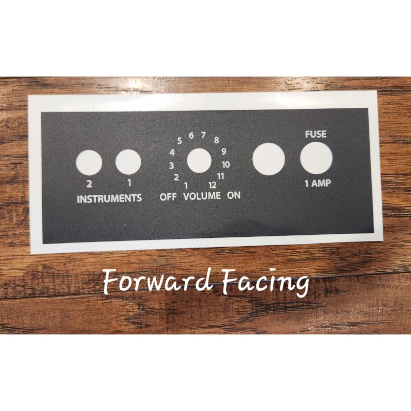 FENDER 5F1 CHAMP FACEPLATE OVERLAY DECAL - FORWARD BROWN